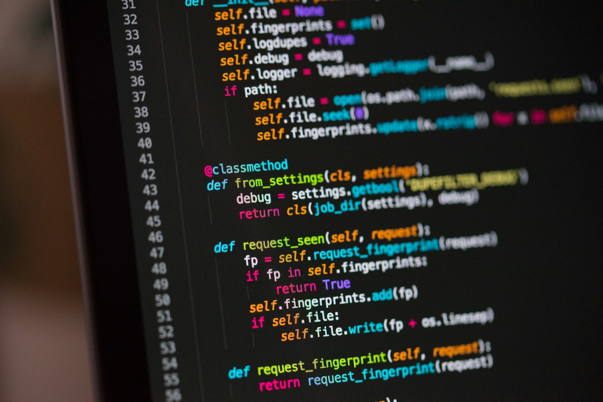 Website code displayed on a computer screen
